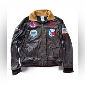 2015 Spirit Halloween Top Gun Maverick Bomber Jacket Adult Large Costume